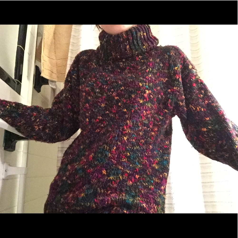 Vintage colorful turtleneck